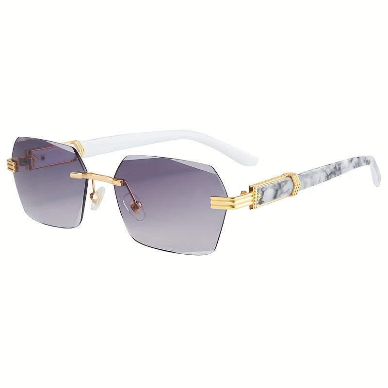 Men's Frameless Retro Fashion Glasses with PC Lenses for Men Gift