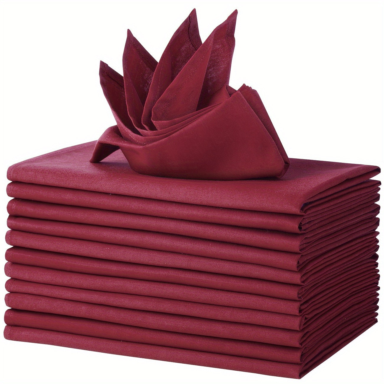 Set of 12 Reusable Cotton Cloth Napkins 45.72 cm for Dining and Events