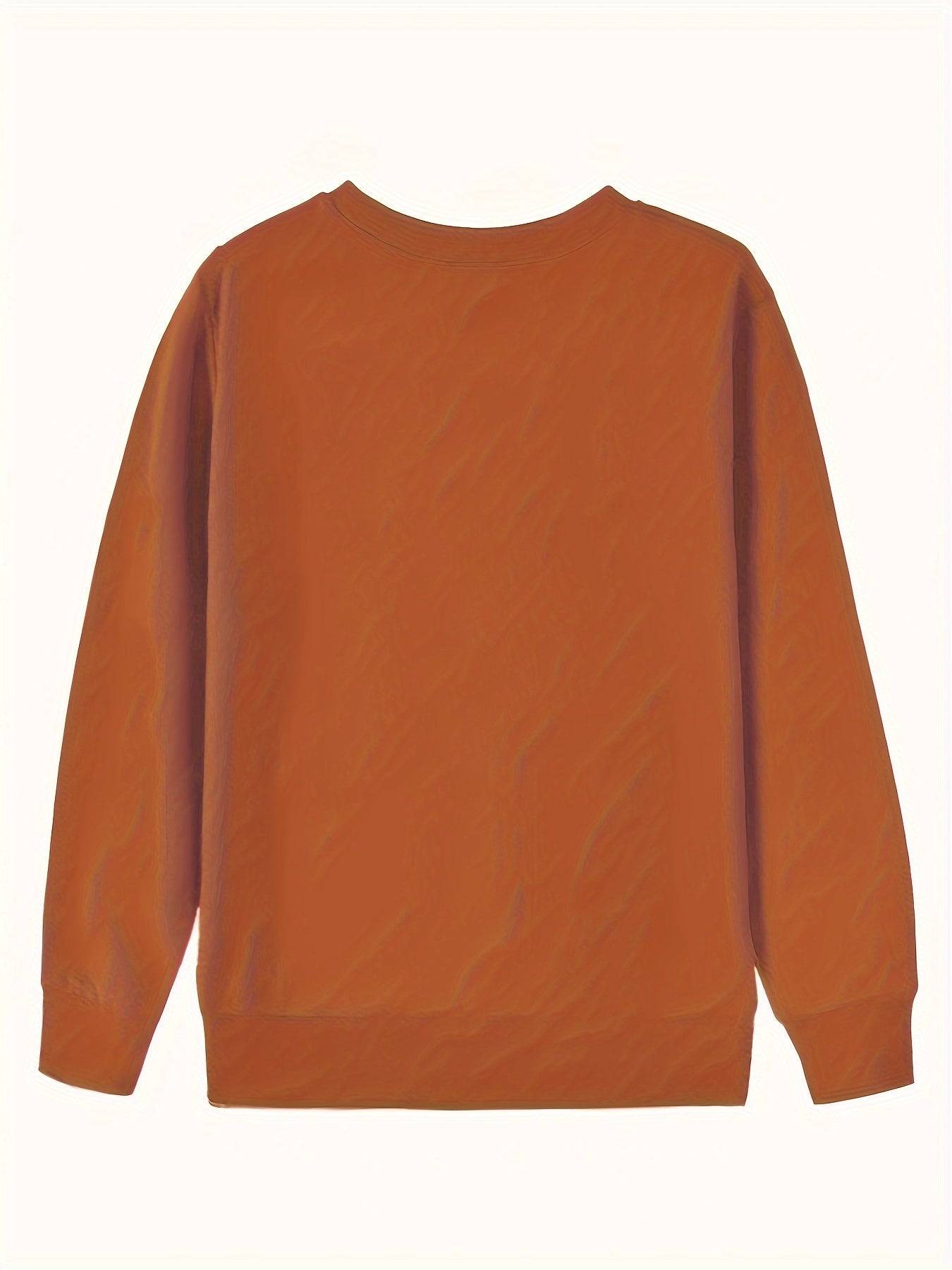 Plus Size Women's Cat Print Sweatshirt Long Sleeve Crew Neck Pullover