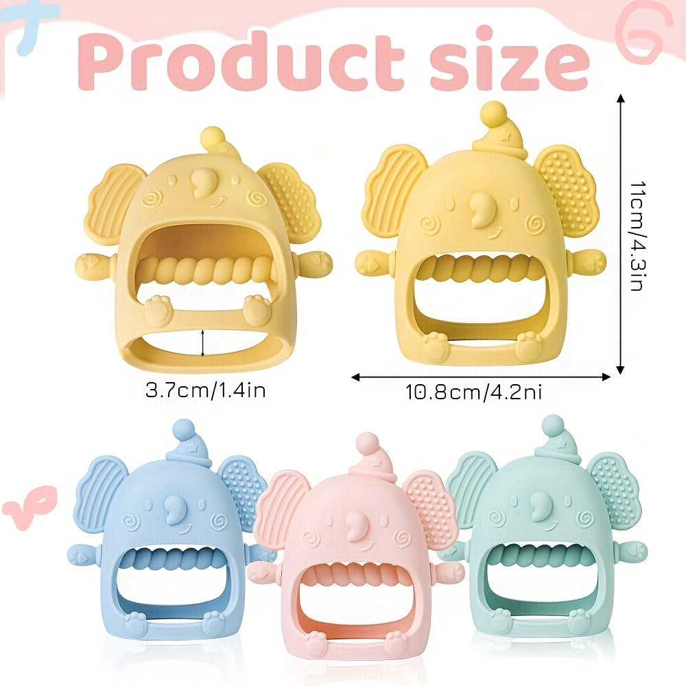 Baby Silicone Teether Mitten Non-Slip BPA-Free Cartoon Washable for Teething