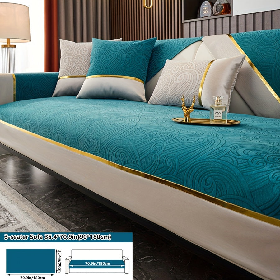 Chenille Cloud Pattern Sofa Cover Full Cover for Four Seasons