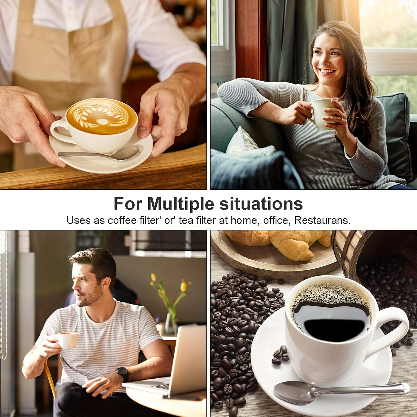 Keurig 2.0/1.0 va Mini Plus uchun qayta ishlatiladigan Qahva K Kup Filtrlari to'plami