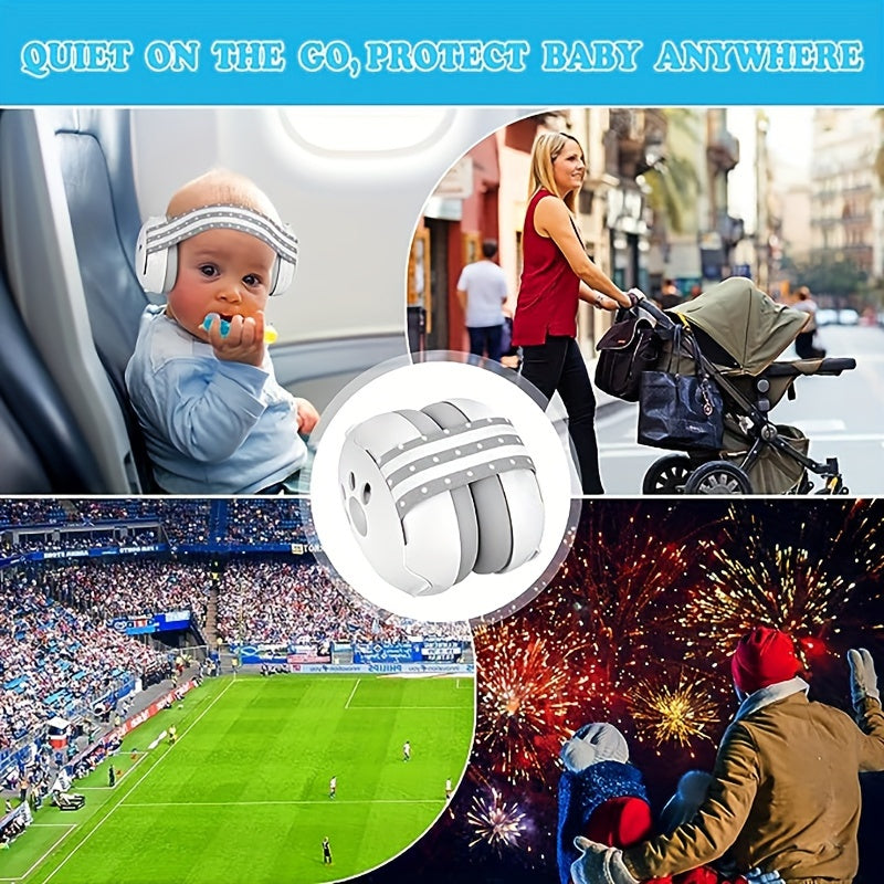 Kids Hearing Protection Ear Muffs Adjustable Cat Paw White Pink Blue