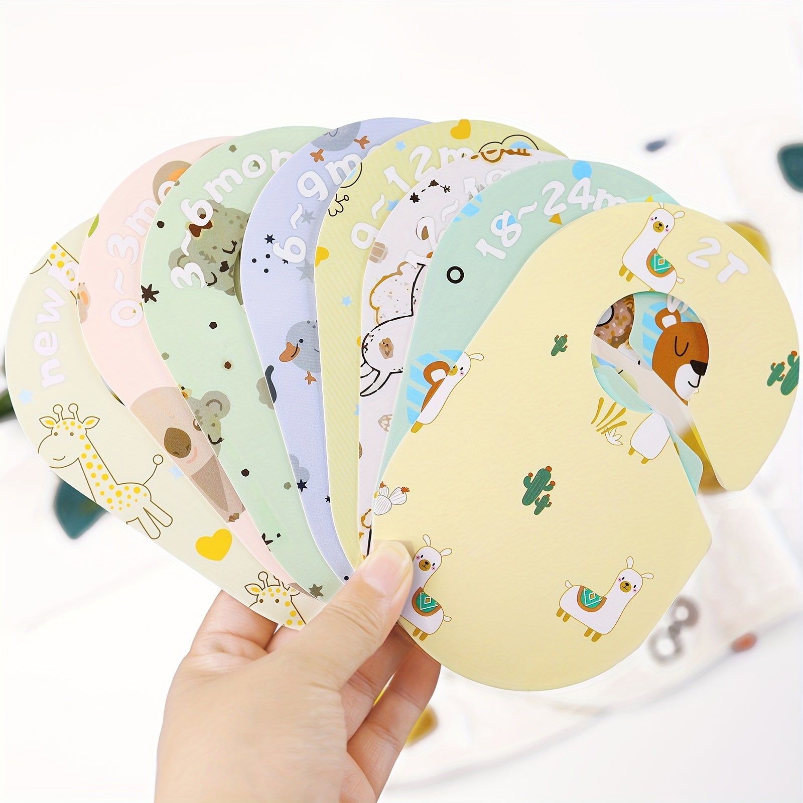 Set of 8 Baby Closet Dividers for Nursery Organization Ages 0-24 Months