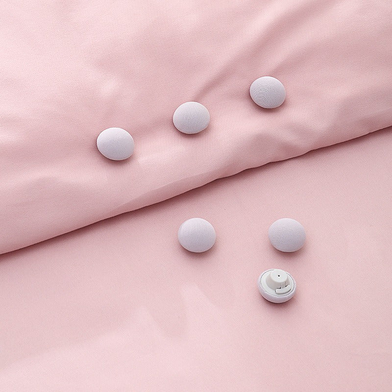 Set of 6 Pink Mushroom Bed Sheet Fasteners No-Pin One-Click Release Secure Sleep