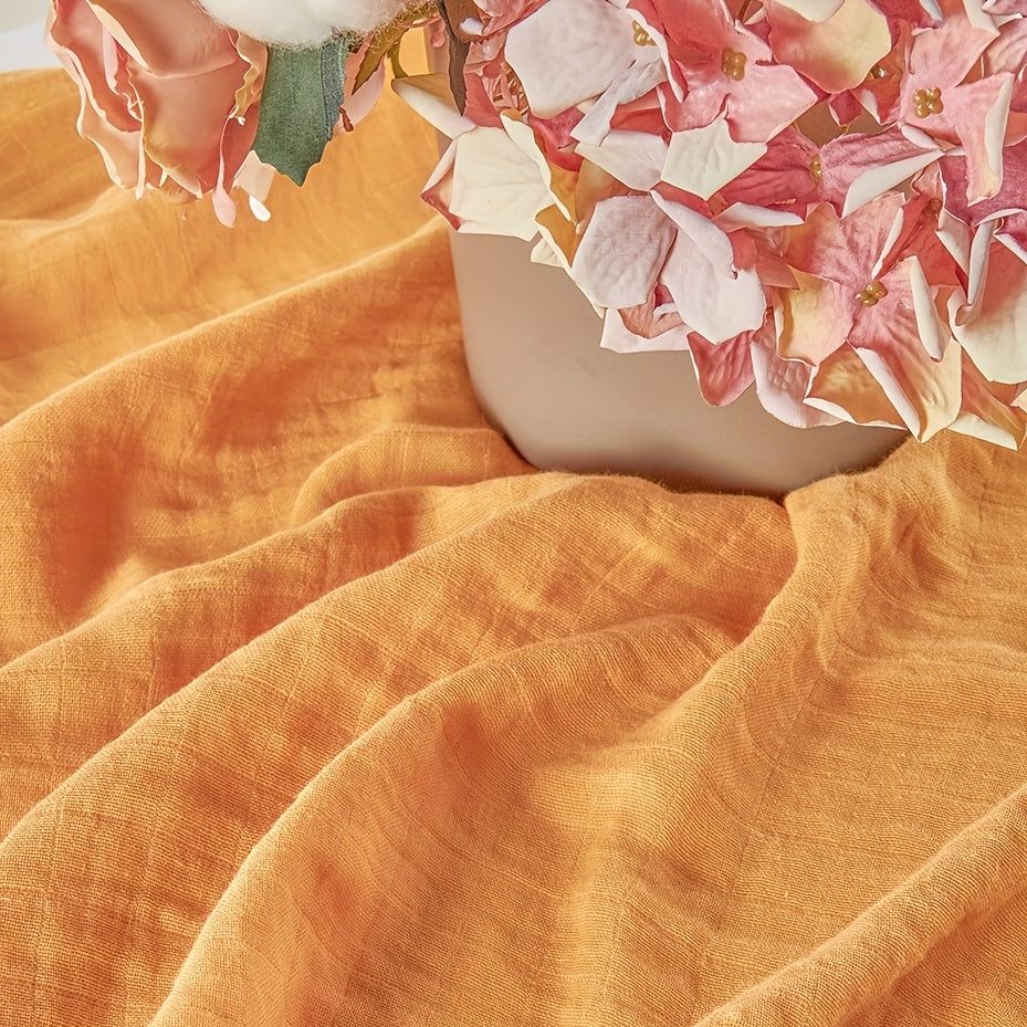 Muslin Swaddle Blanket for Newborns and Babies Solid Color Cotton Multi-Functional Wrap Towel