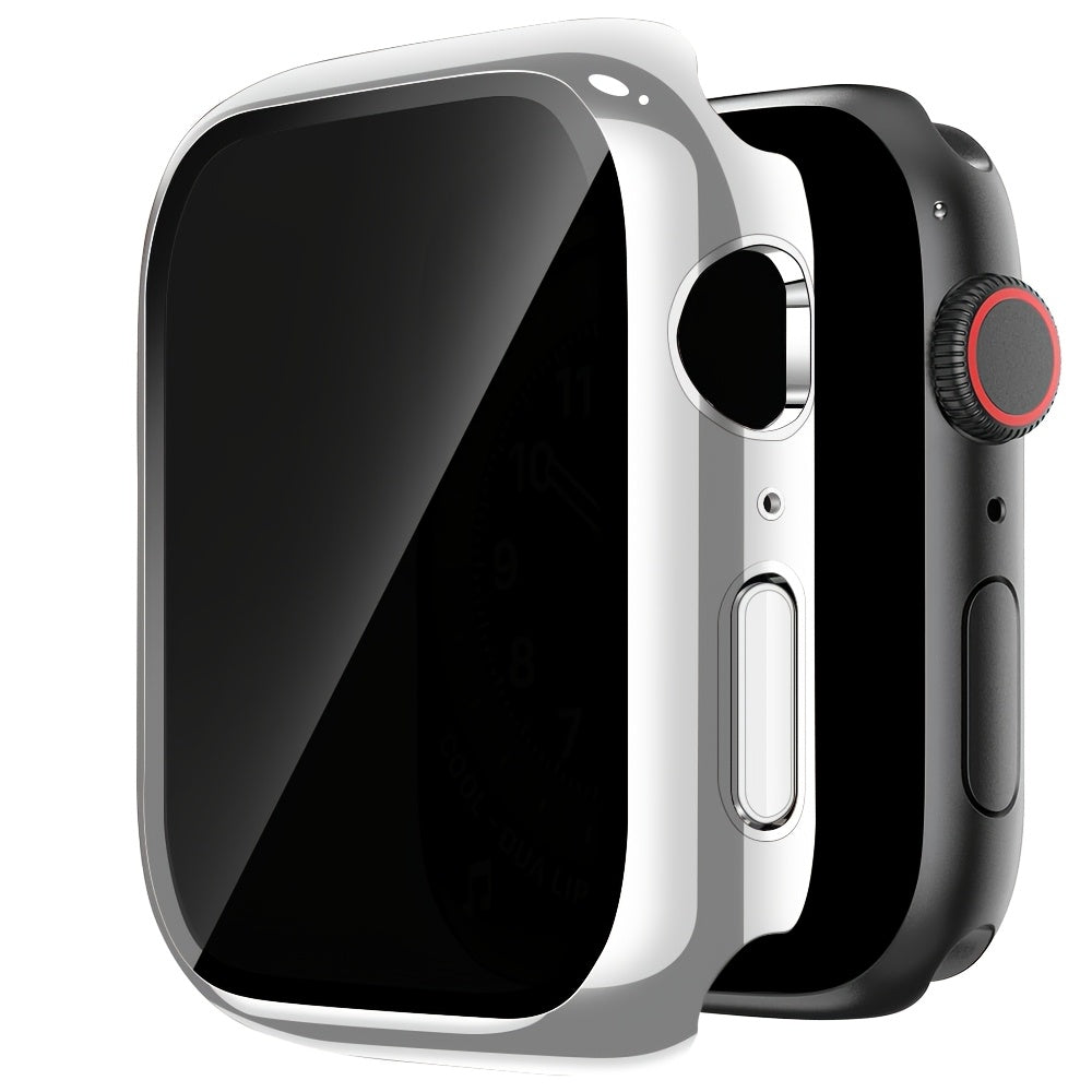 Tempered Glass Smartwatch Case with Screen Protector for Apple Watch Series 4-10 Privacy Scratch Resistant