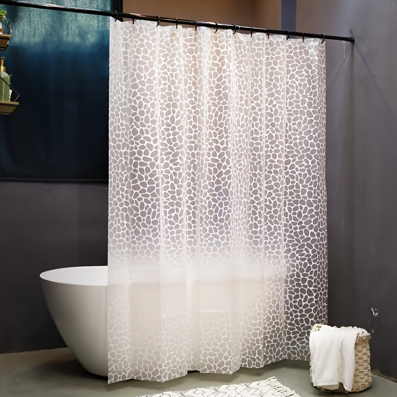 Pebble Pattern Waterproof Vinyl Shower Curtain 179.83cm x 179.83cm