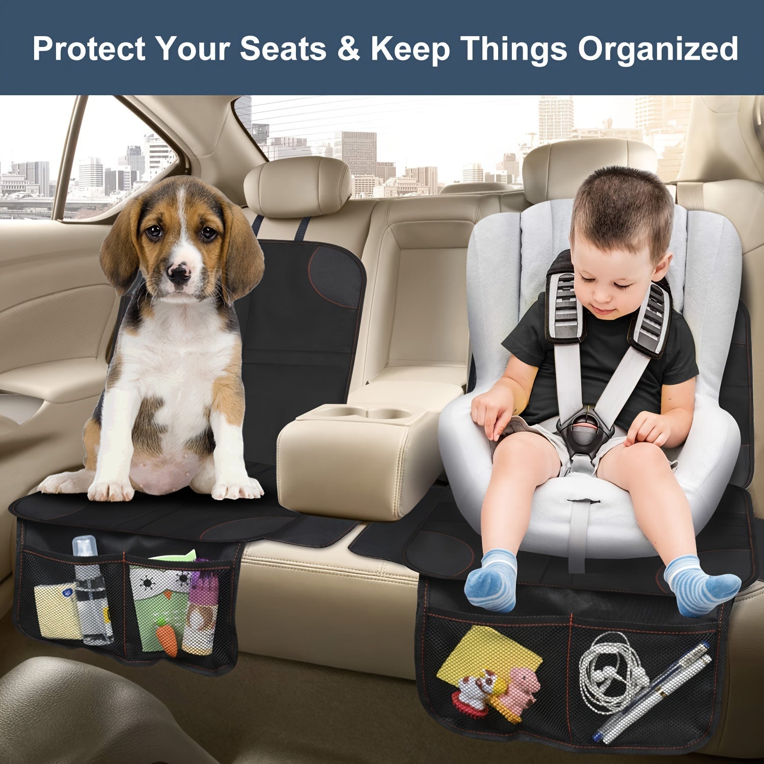 Waterproof Car Seat Protector Cushion Anti-Slip Waterproof Fabric for Cars