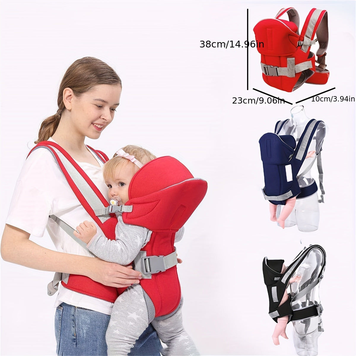 Extra-Large Baby Carrier Backpack with Secure Buckle and Polyester Material