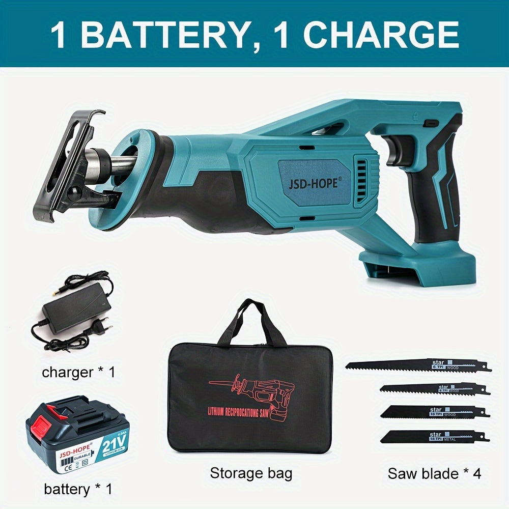 Cordless Reciprocating Saw 220V 240V PPSU Material Rechargeable Lithium Battery Included