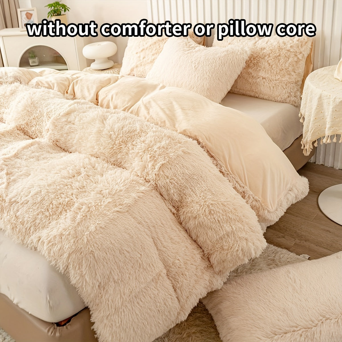 Set of 3 Pink Polyester Bedding Pieces for All Seasons Bedroom Decor