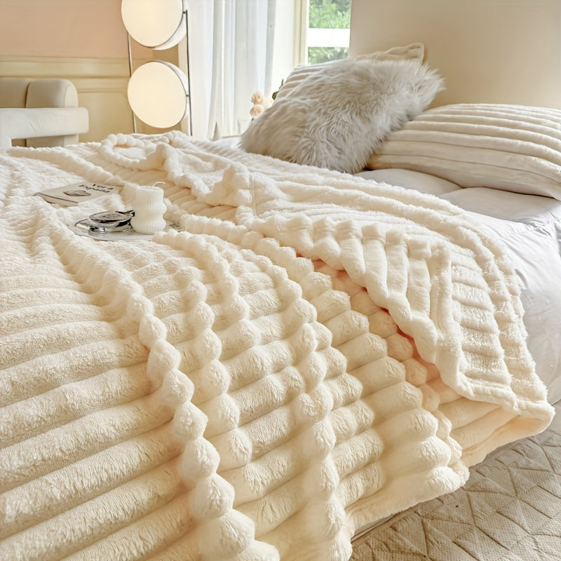 Cozy Thick Blanket for Bed Sofa Throw Soft Warm All-Season