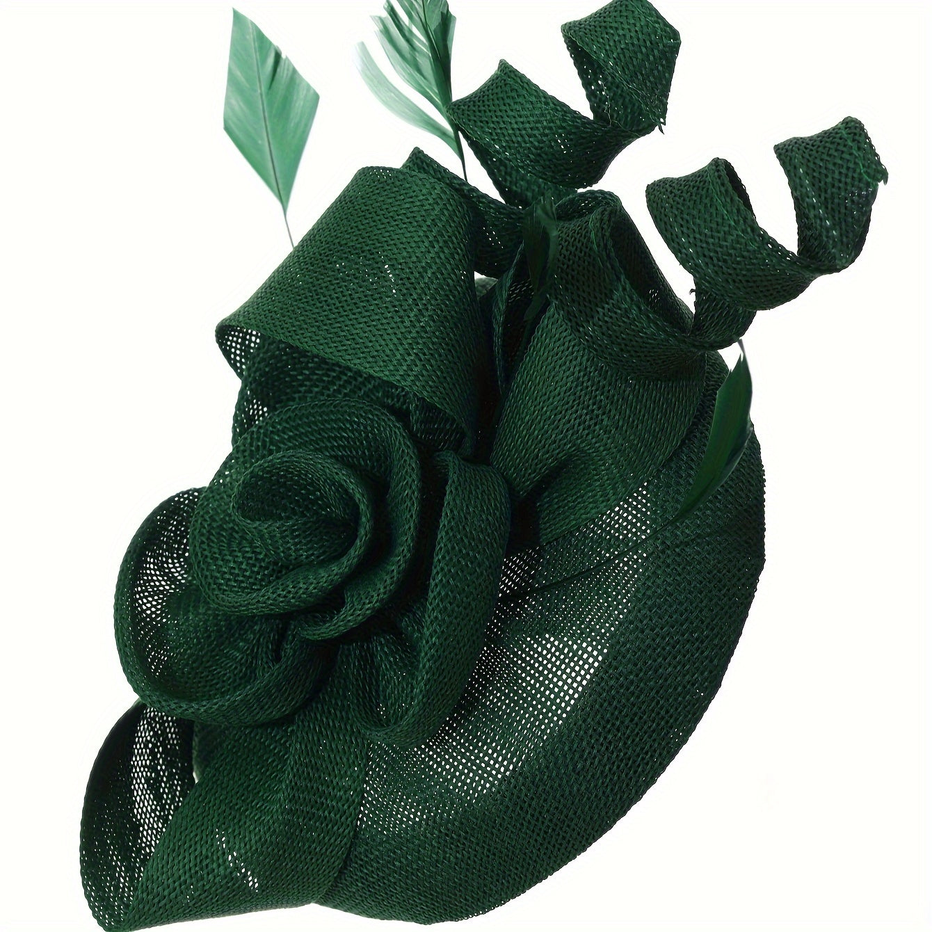 Ayollar uchun vintage linen yuqori qalpoq va sun'iy mo'ynali soch aksessuari