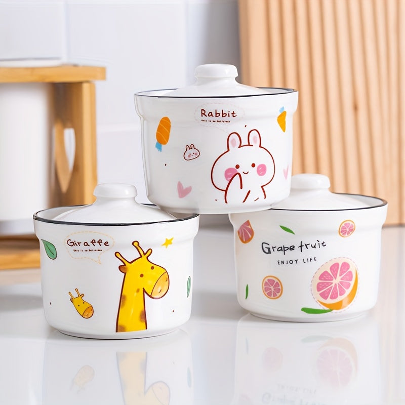 Steamed Egg Bowl with Lid Small Stew Pot for Household Stews and Desserts