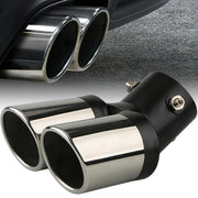 Universal Dual Chrome Stainless Steel Automotive Exhaust Pipe Rear Tailpipe