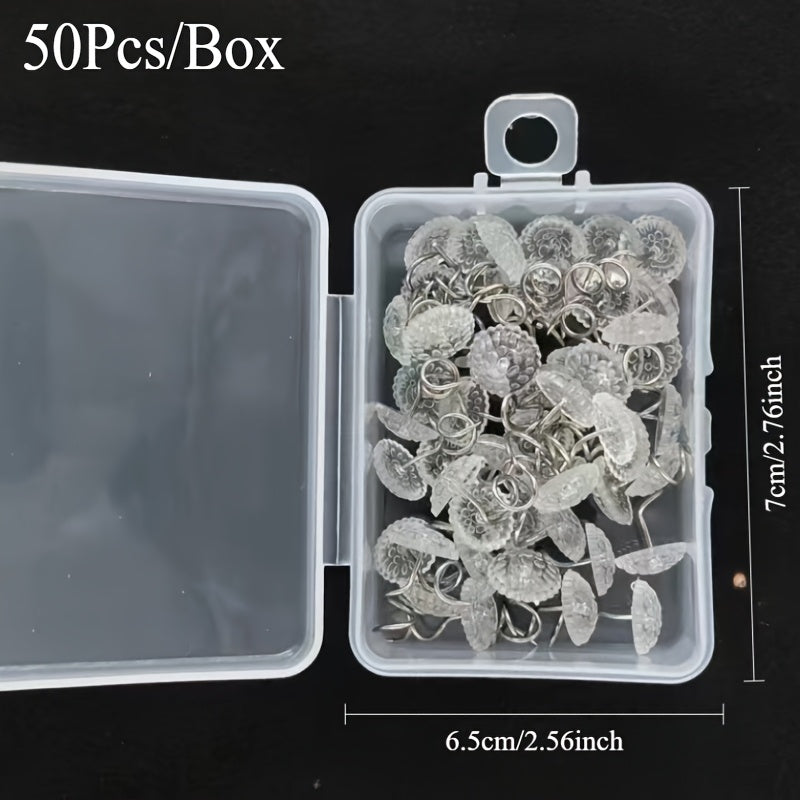 Clear Sofa Cushion Retainer Twist Nails Set of 20 or 50 Transparent Anti-Slip Gripper Pins