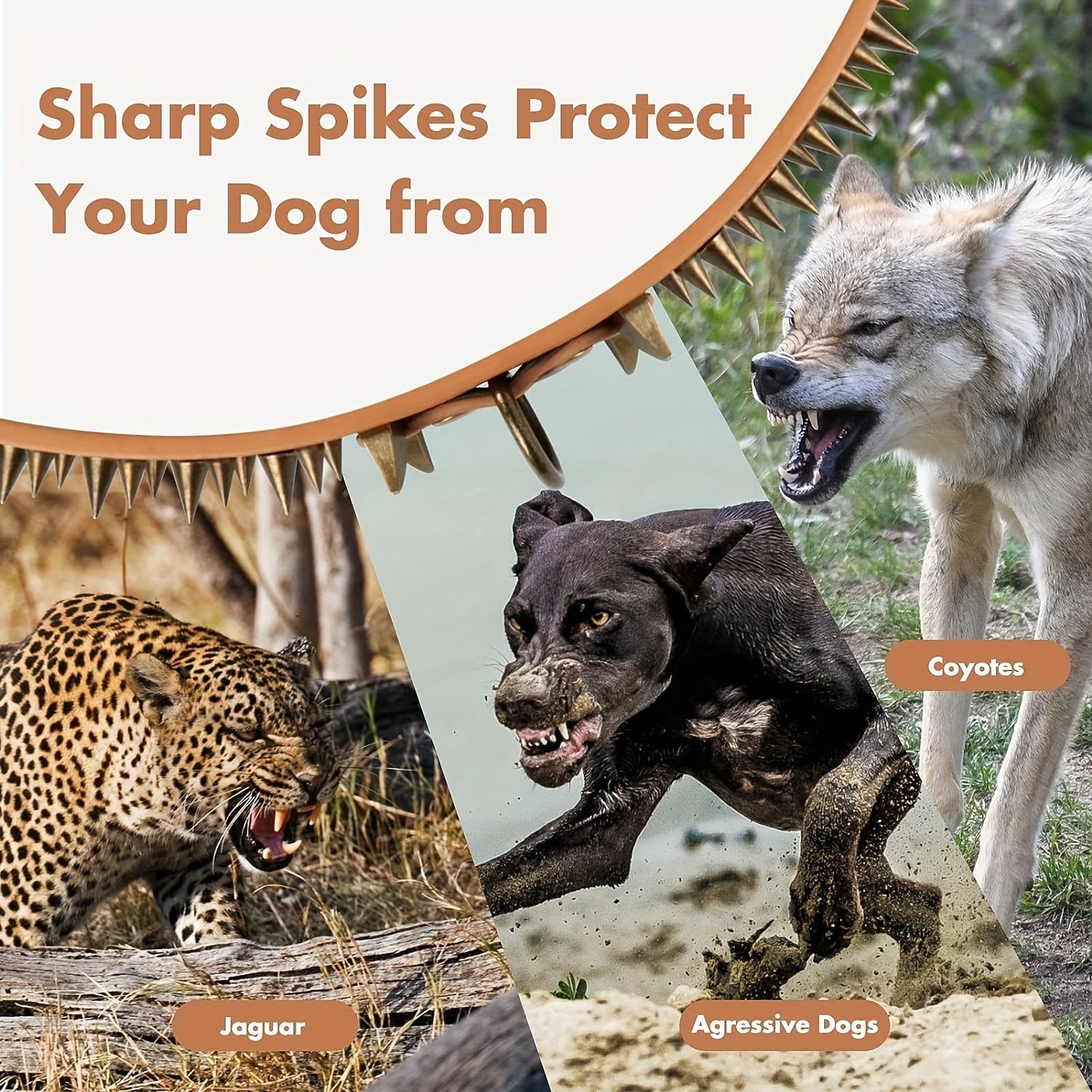 Кожаный ошейник для собак с золотыми шипами для собак среднего и крупного размера