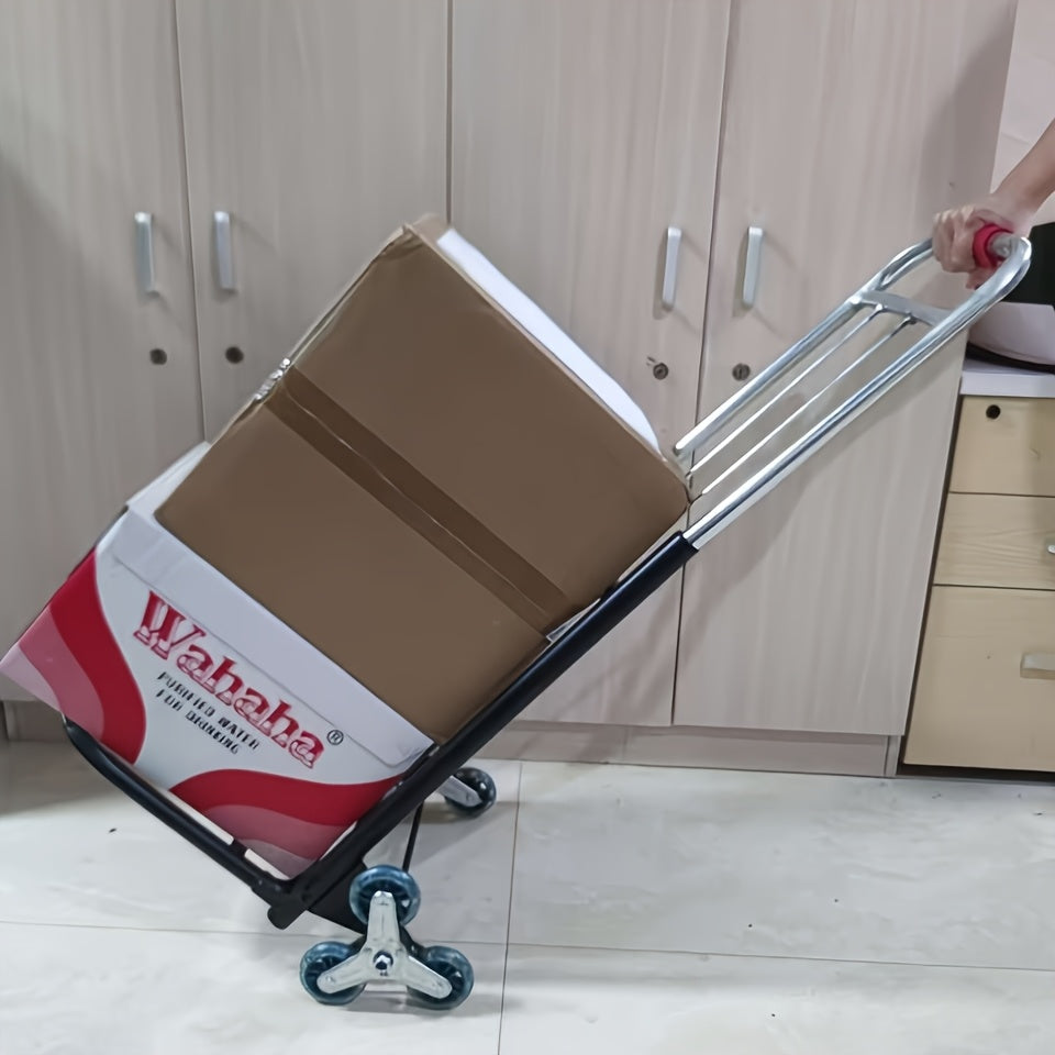 Durable Folding Hand Truck with Rubber Wheels for Moving and Climbing Stairs