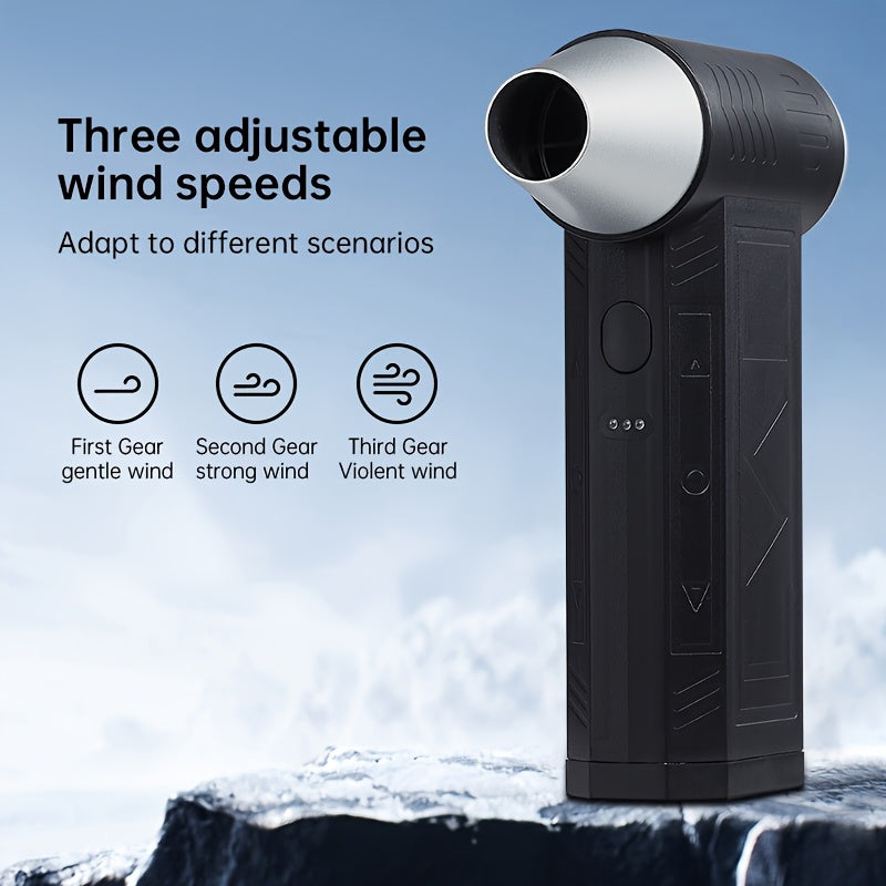 High-Power Rechargeable Portable Fan 4000mAh USB Blower for Cleaning and Cooling