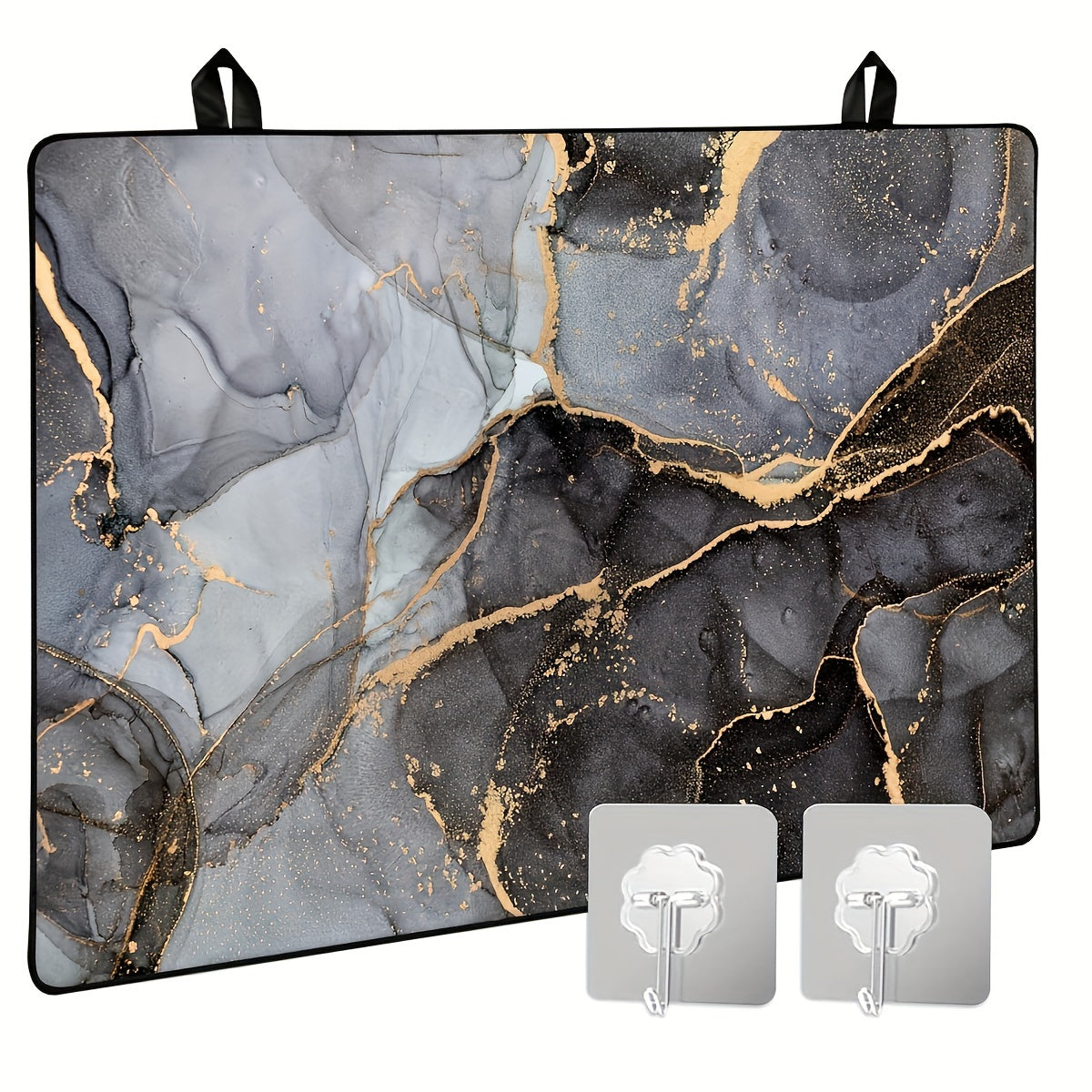 Marble Pattern Stove Top Cover 72x52cm Anti-Slip Scratch-Resistant for Electric Glass Stoves