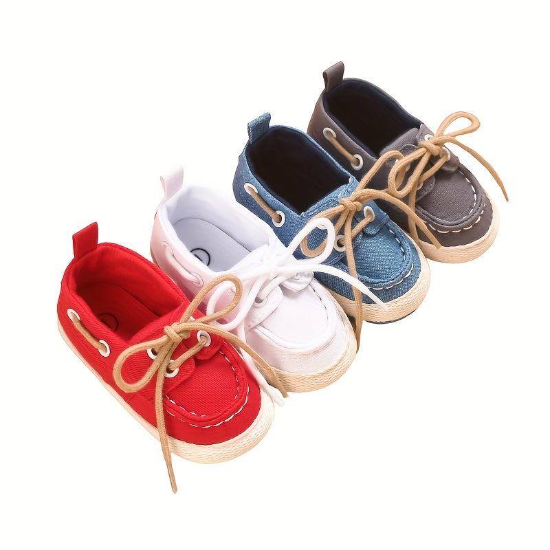 Kids Canvas Shoes for Newborn Boys and Girls Slip-On Soft Bottom All-Season Footwear