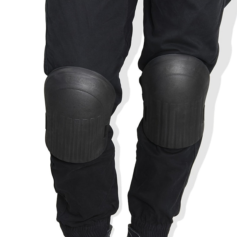 Waterproof Black Industrial Knee Pads with Soft Protection for Construction and Automotive