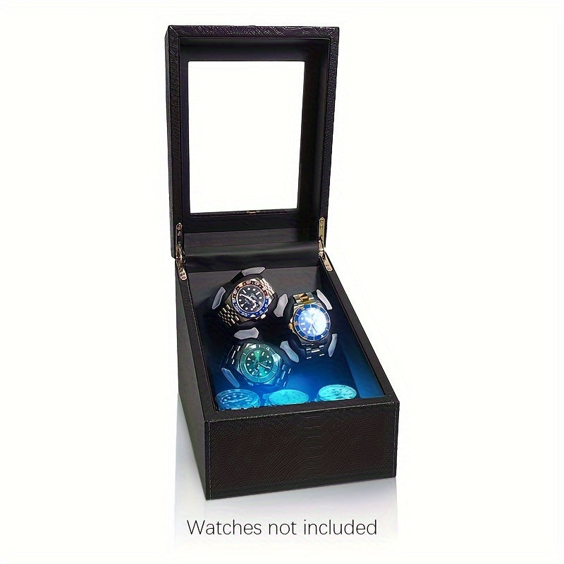 Avtomatik soatlar uchun 3/6 joyli, LED orqa yoritish va yumshoq yostiqchali hashamatli soat aylantiruvchi.