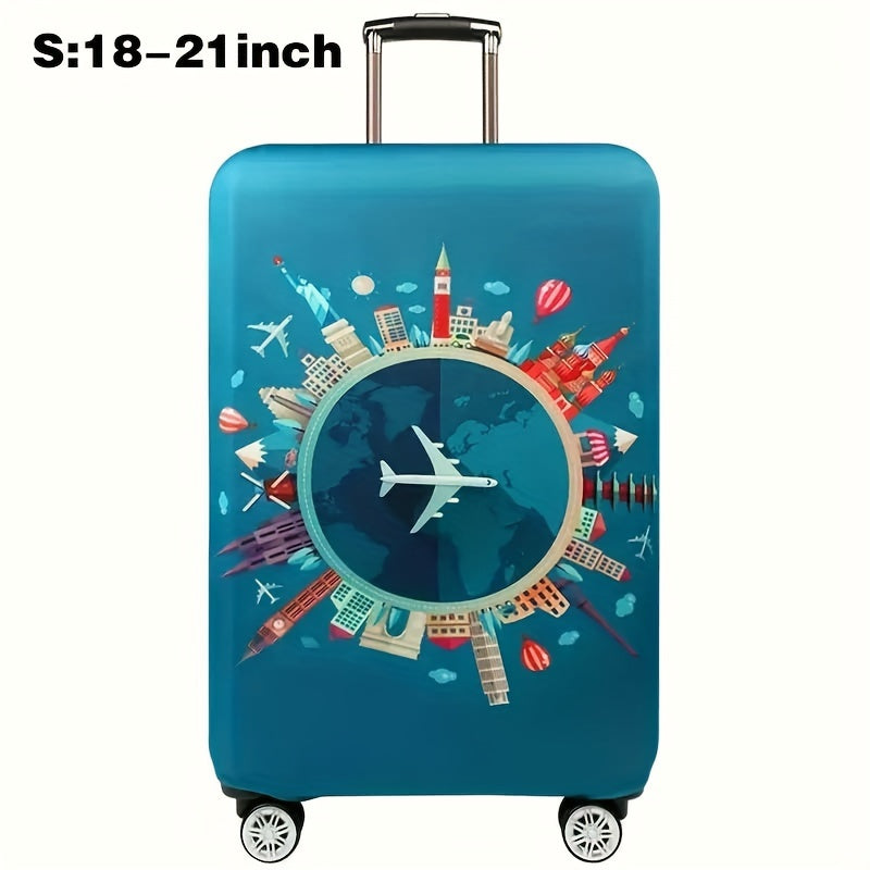 Cartoon Patterned Elastic Luggage Cover for Travel Suitcase or Duffle Case