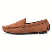Men's Casual Loafers Fabric Slip-On Non-Slip Round Toe Comfortable Durable Shoes