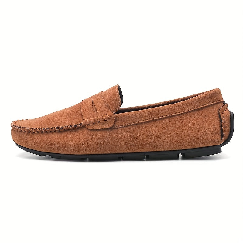 Men's Casual Loafers Fabric Slip-On Non-Slip Round Toe Comfortable Durable Shoes