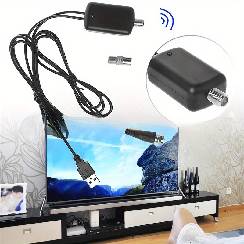 Digital TV Antenna HDTV Adapter with 25dB Signal Booster for Indoor Smart TV