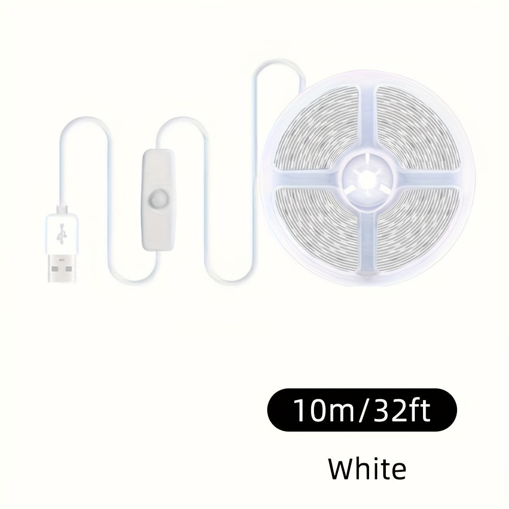 15.24m USB LED Strip Lights 5V White Warm White Flexible Cuttable for TV Bedroom Kitchen