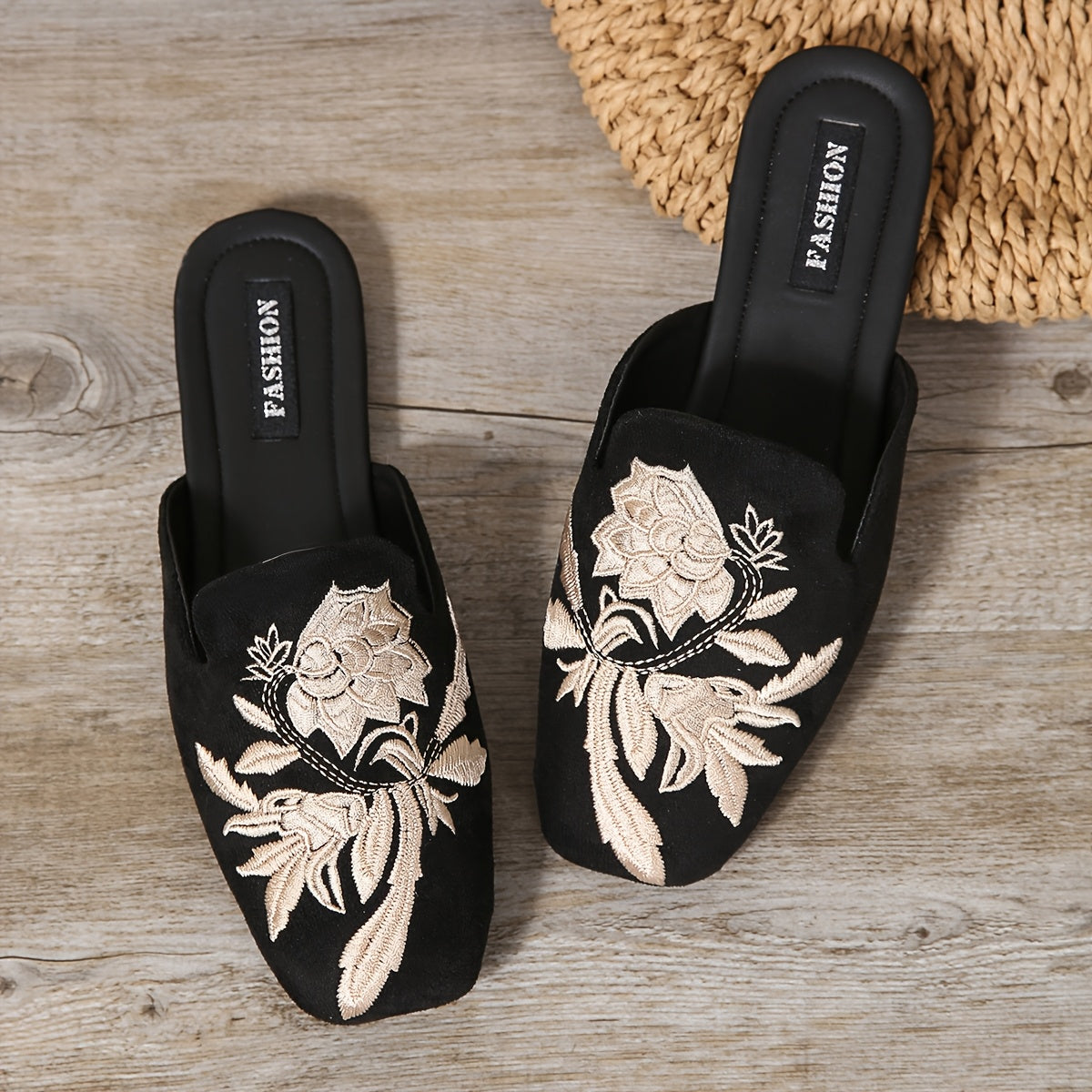 Women's Embroidered Headband Flat Shoes Casual Fashion Support