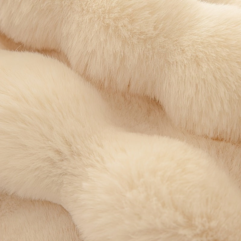 Winter Plush Sofa Cover Anti-Slip Dustproof Slipcover for Couch Living Room Bedroom