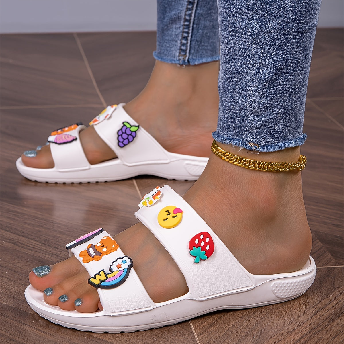 Women's Summer Slides Soft Sole Wear-Resistant Indoor Outdoor Beach Shoes