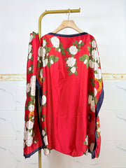 Plus Size Women Bohemian Floral Print Robe Summer Dress with Pockets