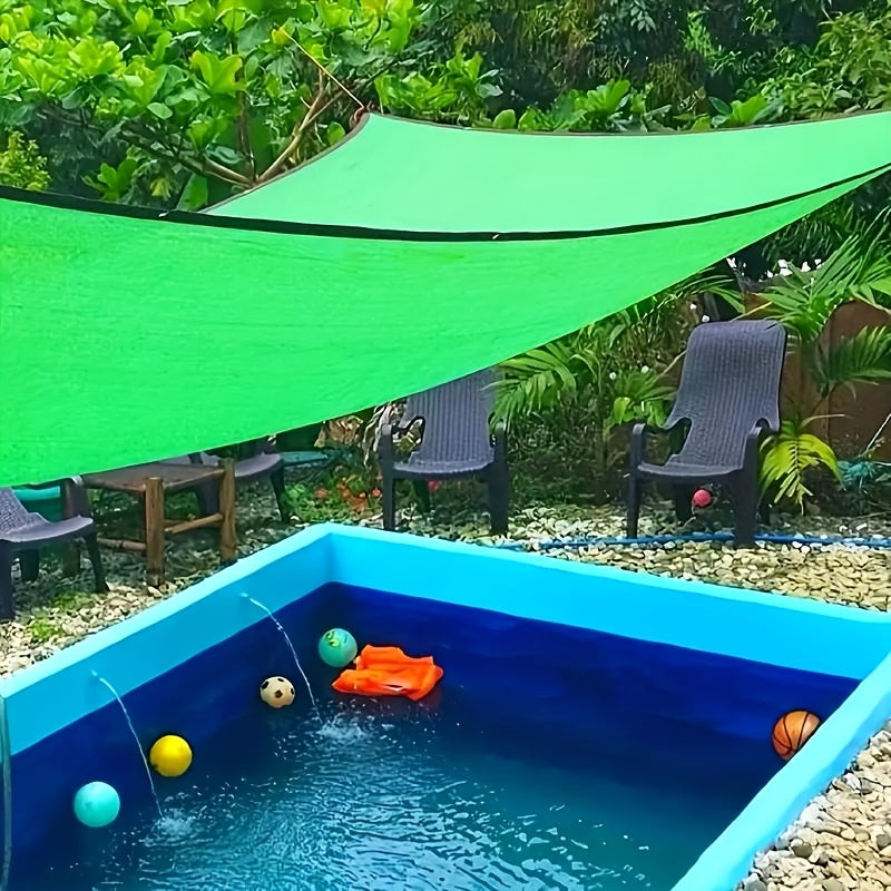 Large Green Outdoor Sunshade Net for Pool Garden Balcony Water-Resistant Fabric