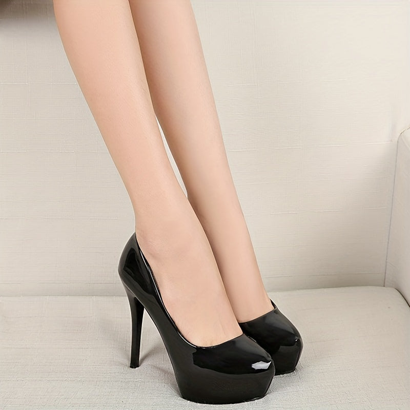 Women's Solid Color Platform Shoes with Stiletto Heel for Party Wear