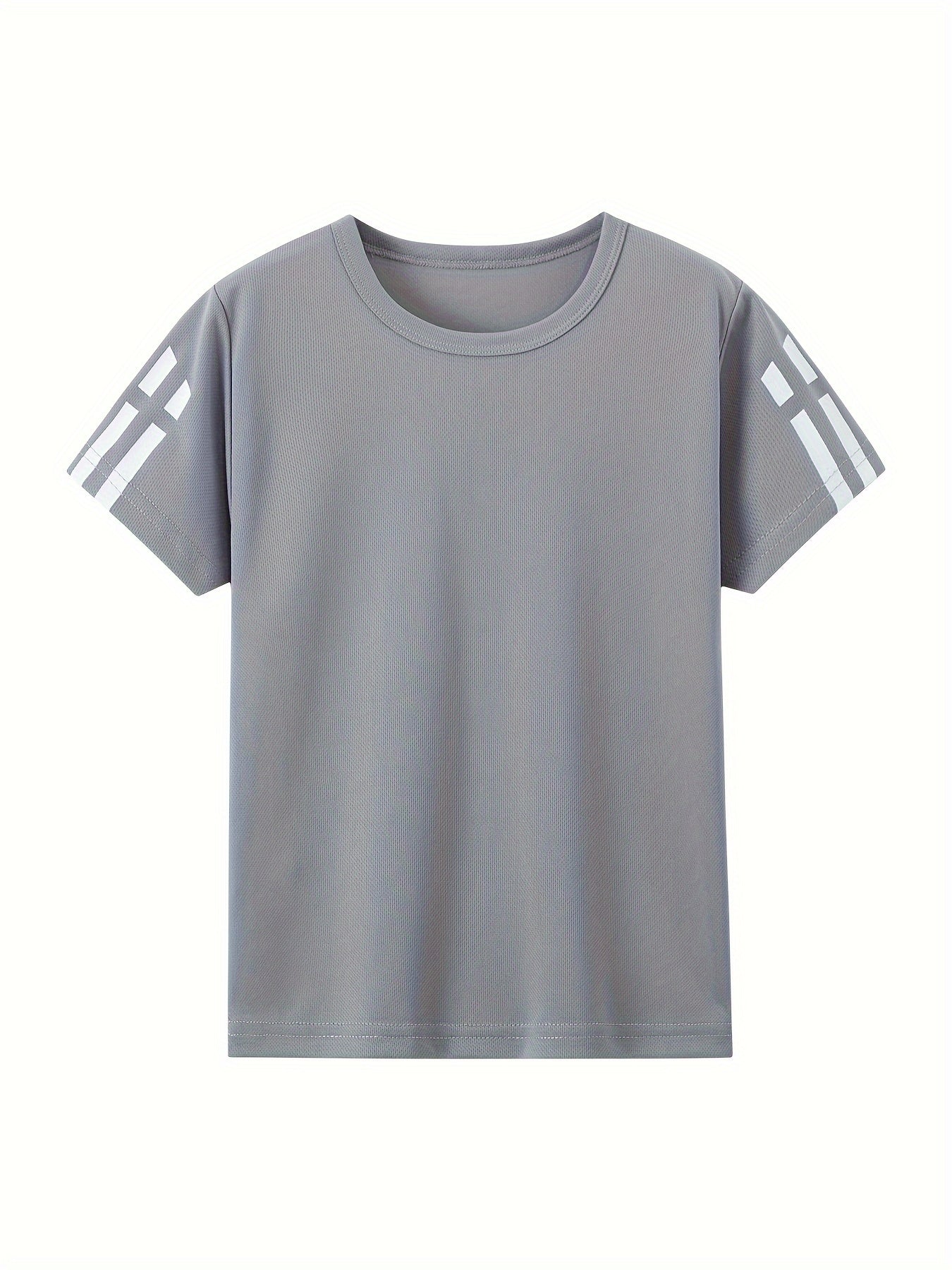 4-шт. летних сетчатых быстро сохнущих спортивных футболок для мальчиков, короткий рукав