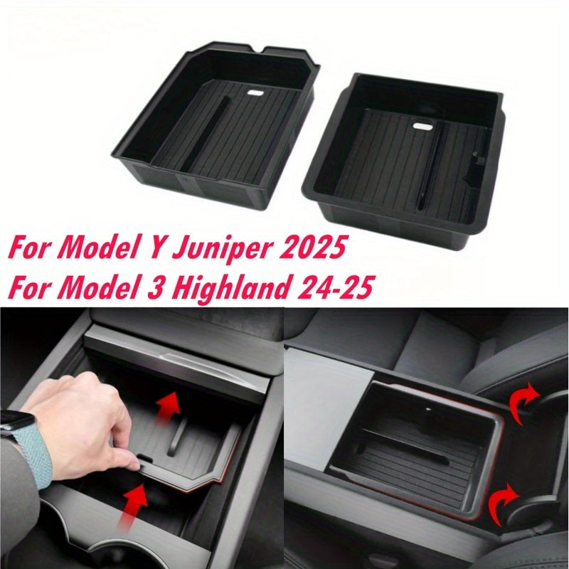 Car Interior Organizer Tray Silicone for Tesla Model Y and Model 3 Highland