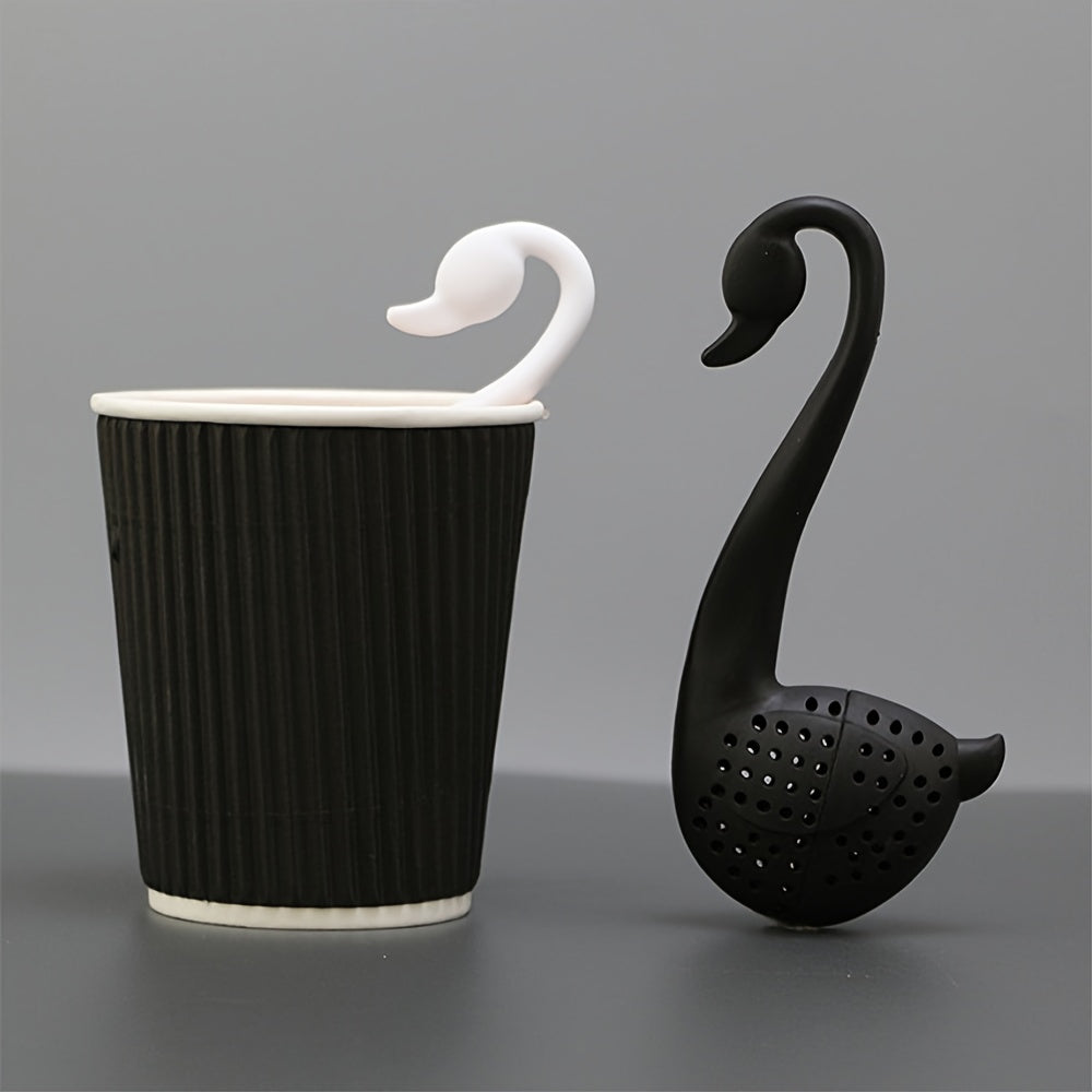 Plastic Swan-Shaped Mini Tea Infuser, Loose Leaf and Blooming Tea Strainer