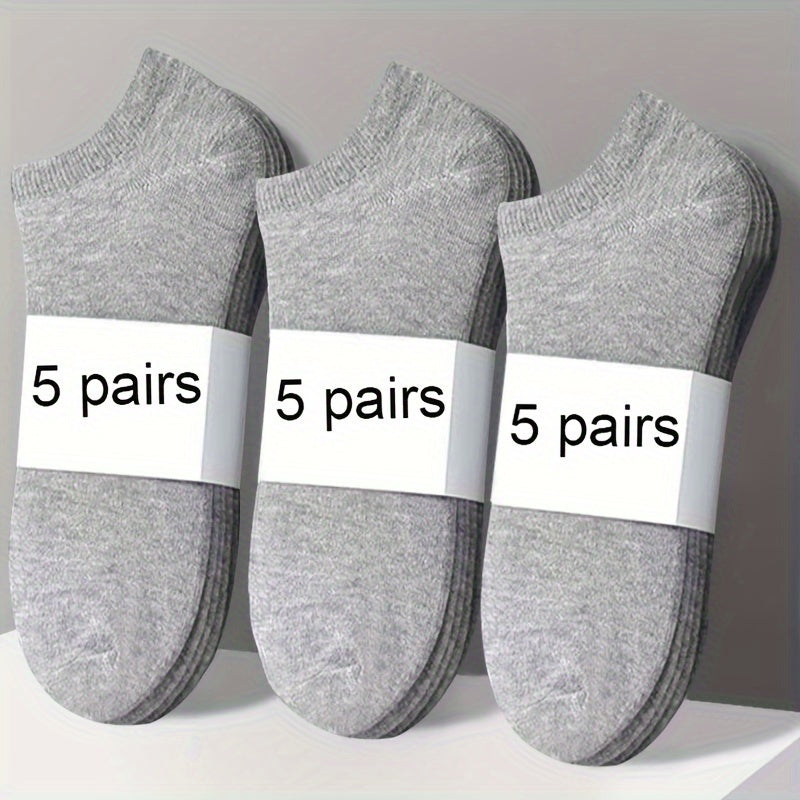 Unisex Low Cut Socks 15 Pairs Lightweight Cotton Blend Solid Color Men Women