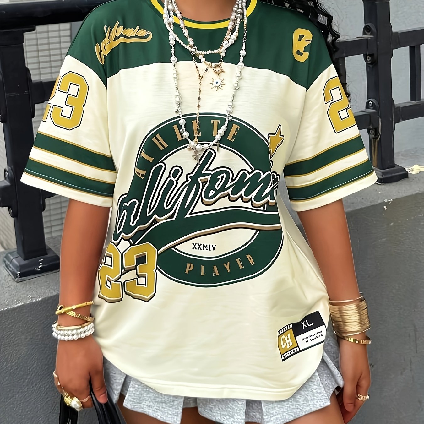 Plus Size Men's T-Shirt White Blue Casual Streetwear Slogan Numbers