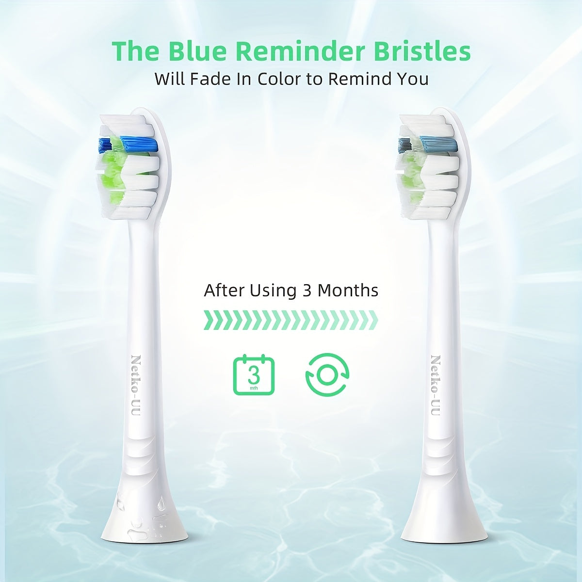 cabezales de cepillos de dientes de repuesto para cepillos de dientes eléctricos, compatibles, blanco