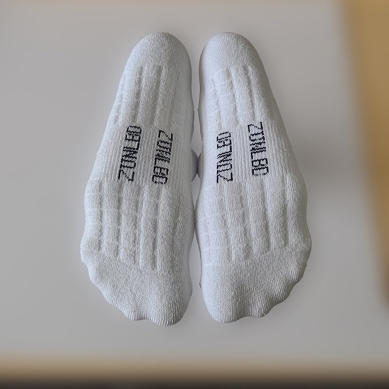 Men's Cotton Blend Mid-Length Sports Socks 5 Pairs Size US 6-9 Breathable Comfortable