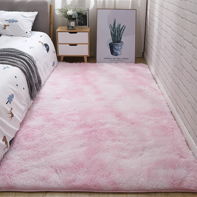 Fluffy Shag Area Rug for Bedroom Non-Slip Tie-Dye Pattern 31.5x62.99 Inches
