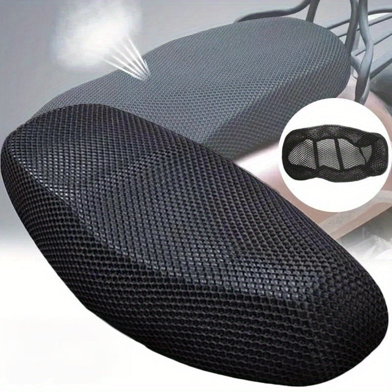 Cubierta de asiento de motocicleta de malla 3D transpirable universal antideslizante de poliéster