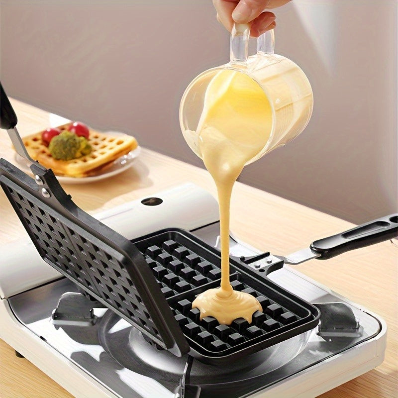 Yopishmaydigan ikki tomonlama vafli tayyorlagich, oson tozalash uchun alyuminiy pan, pechka ustida nonushta pishirish va oilaviy yig'ilishlar uchun ideal. Portativ va teng issiqlik taqsimotini ta'minlaydi.