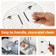 8.5Qt sekin pishirgichlar uchun zanglamaydigan po'latdan yasalgan bug' va qovurish qismi, bukiladigan tutqich bilan